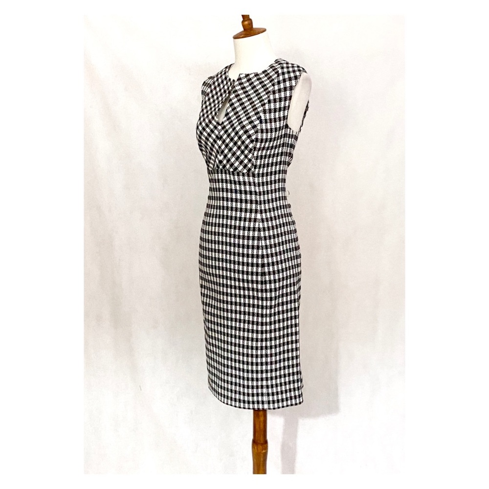 Calvin Klein Sleeveless Houndstooth Pattern Dress - image 5